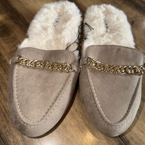 Torrid Women Insulated lined faux fur Loafer Mule Shoes Flats sz 8.5 New